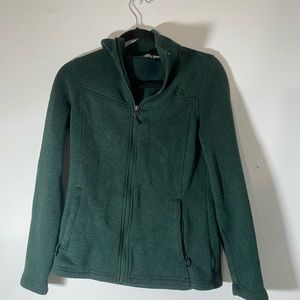Green North Face Zip Up